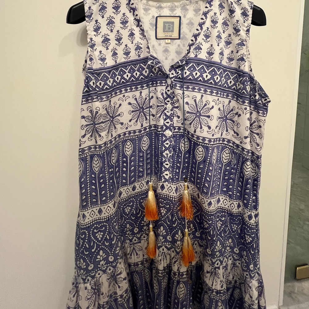 Bell Blue and White Sleeveless Dress. Size small - Picture 4 of 4
